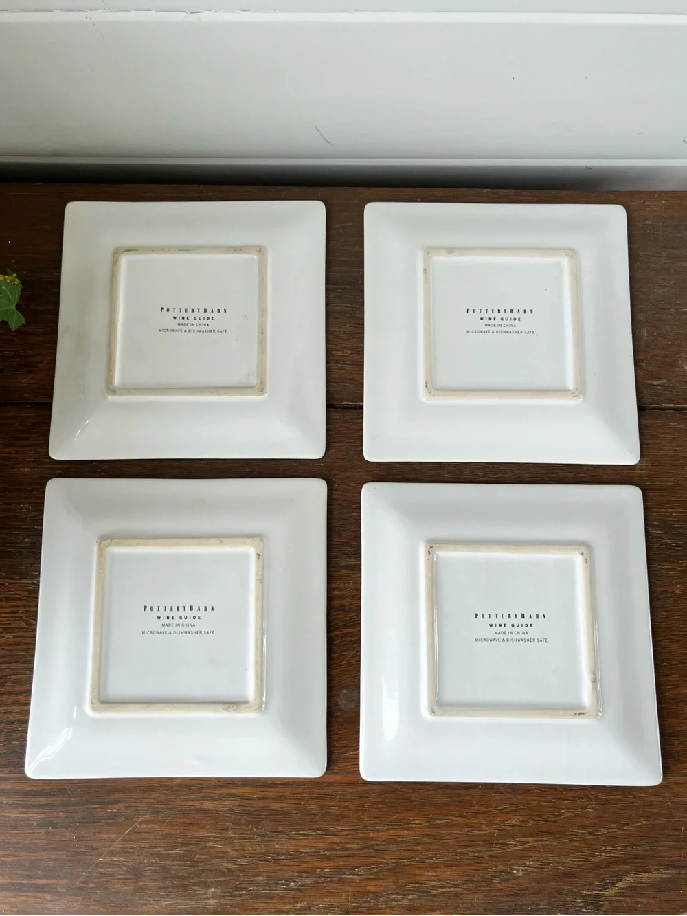 Pottery Barn Wine Guide Appetizer Plates (4)